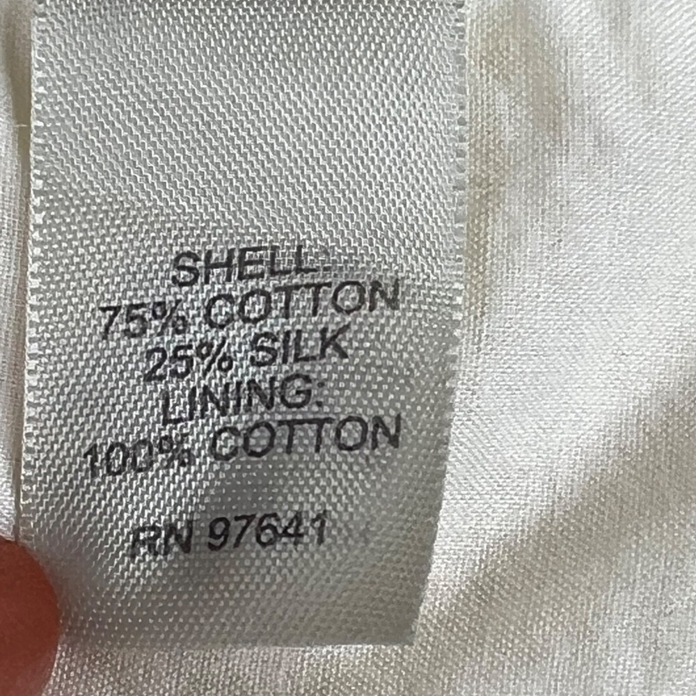 J JILL Large Ivory Silk Blend Sleeveless Top Summer Casual Basic - Picture 6 of 6